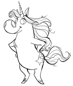 unicornio linea sin pupila